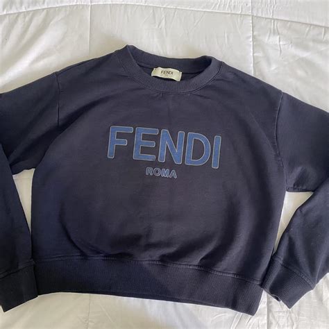 navy blue fendi crewneck|Sweaters .